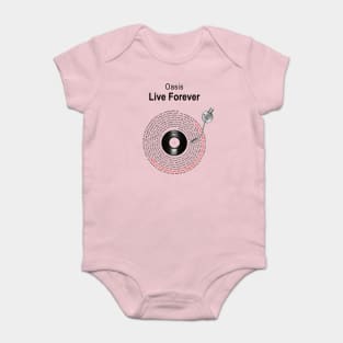 LIVE FOREVER LYRICS ILLUSTRATIONS Baby Bodysuit